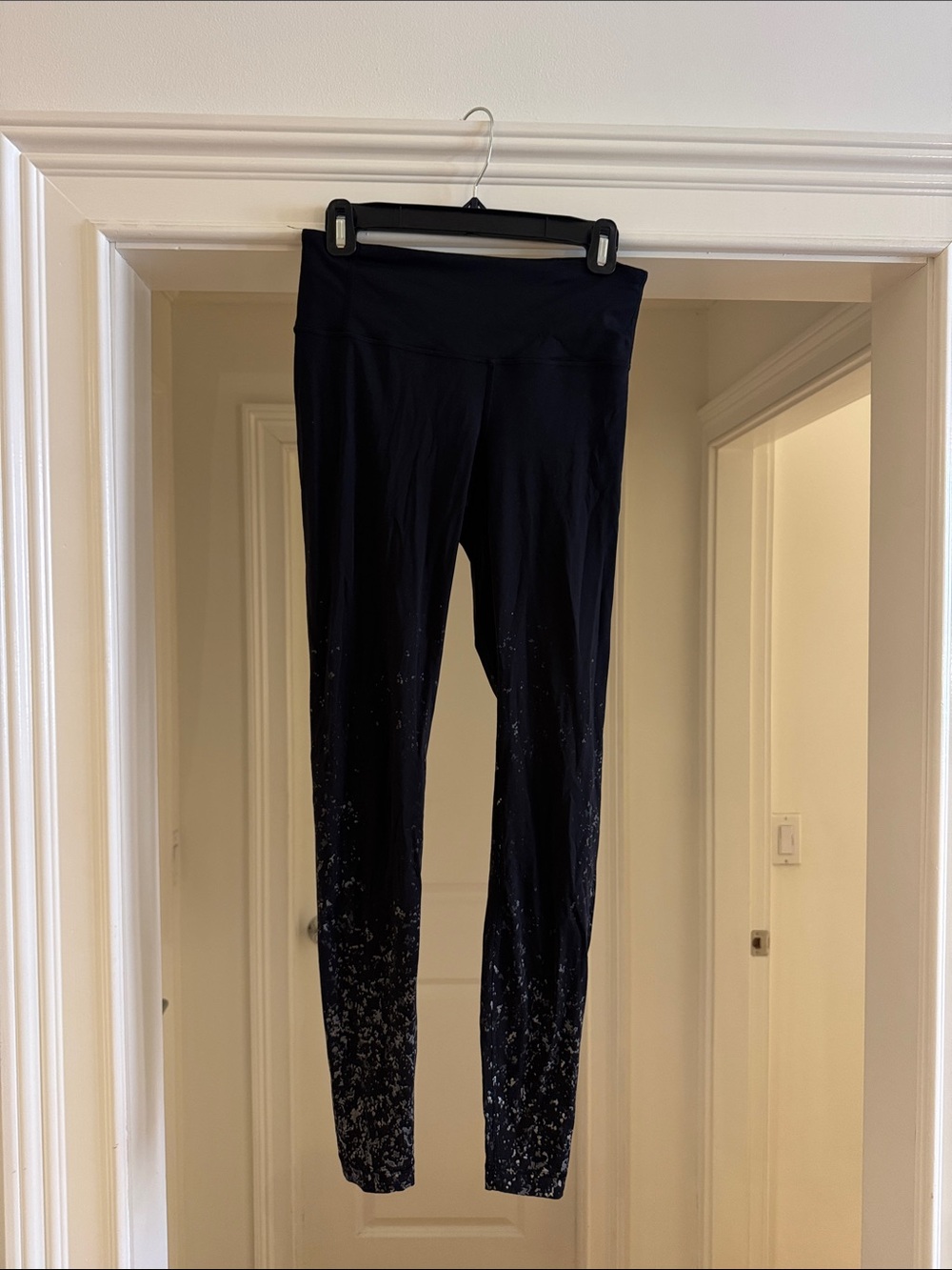 lululemon athletica Black High-Rise Leggings with Speckled Hem